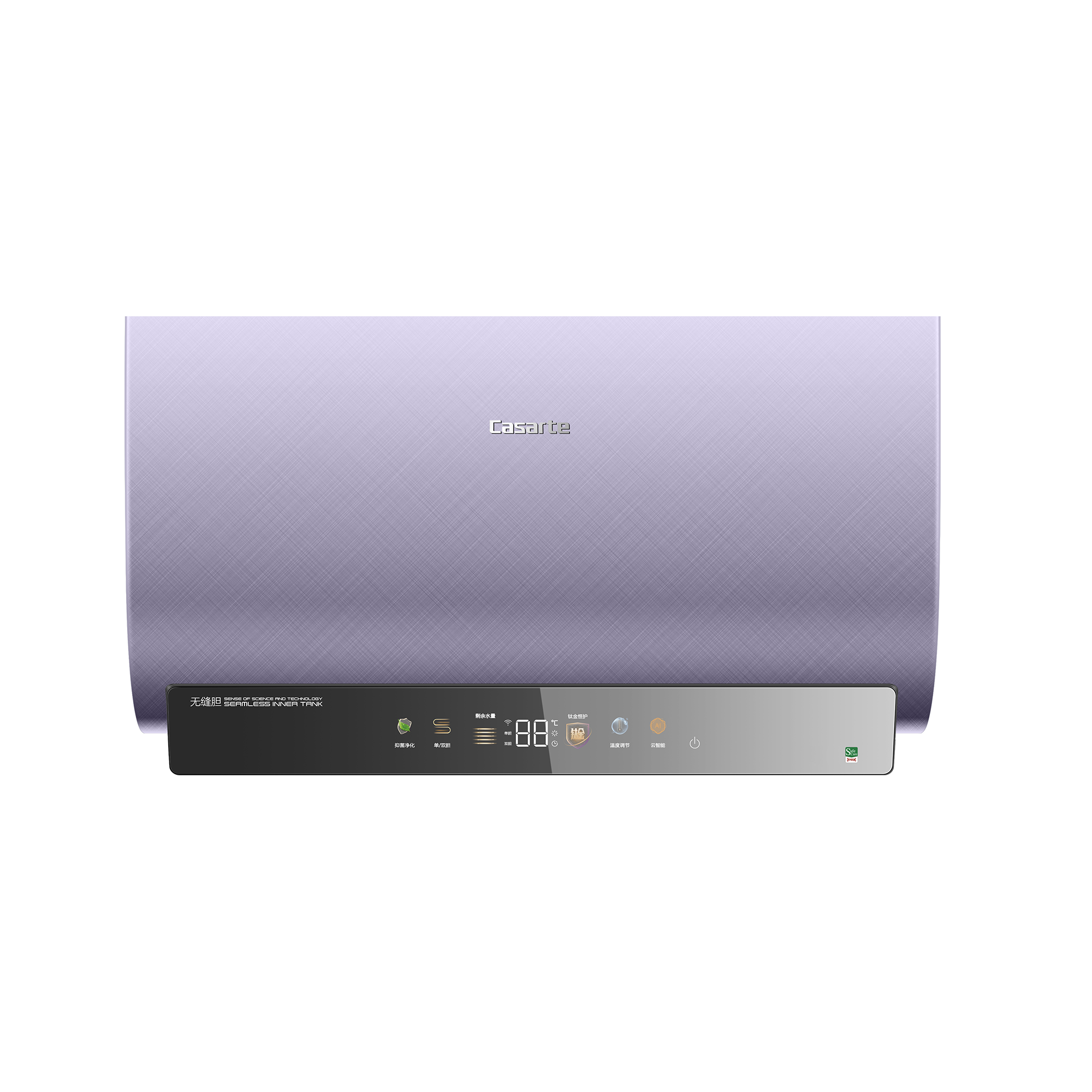海尔卡萨帝CES60HD-CA1K03U1 60L一级能效双管加热钛金无缝胆双驱速热电热水器纤薄设计抗腐蚀耐用高清大图