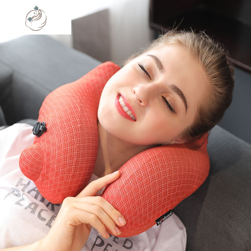 脖枕充气u型枕头脖子靠枕颈椎护颈枕坐车飞机睡觉旅行枕便携u形枕