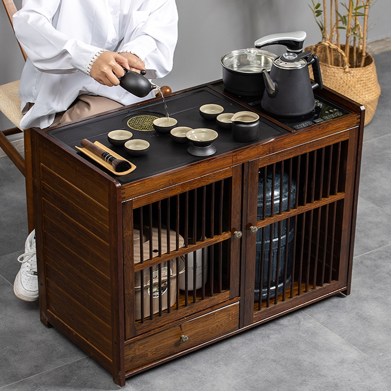 移动茶台茶车阿斯卡利(ASCARI)家用茶水柜小茶桌带轮茶几功夫茶具套装烧水一体