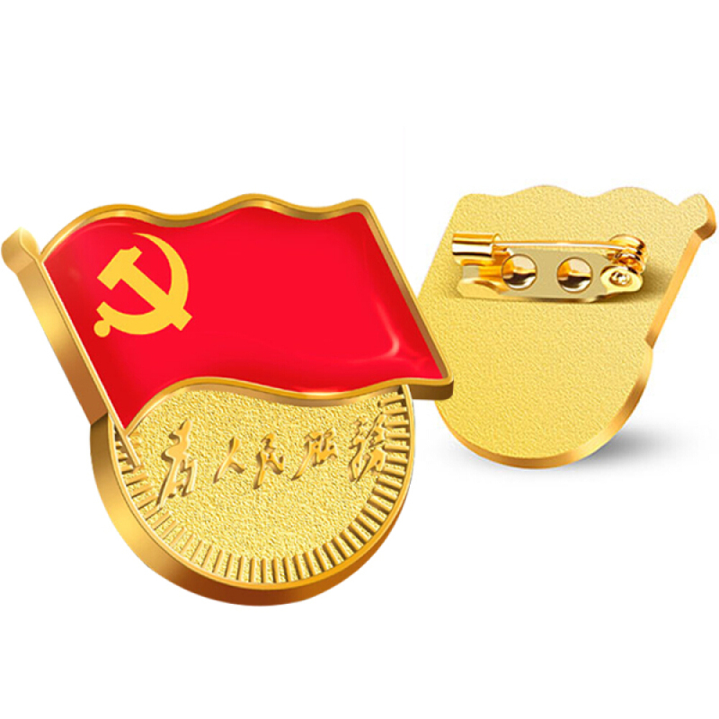 schoolchild党徽胸章别针式10个装