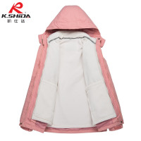 凯仕达男女外套新款三合一两件套情侣登山服带帽户外防风冲锋衣FQ1888