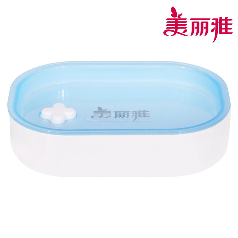 美丽雅(maryya)8232幸运星肥皂盒/双层香皂盒/沐浴皂盒 2个装 颜色随机