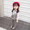 迪鲁奥(DILUAO)儿童套装女 女童套装秋季女童英伦风格子马甲套装三件套女宝宝格子套527-30 棕色