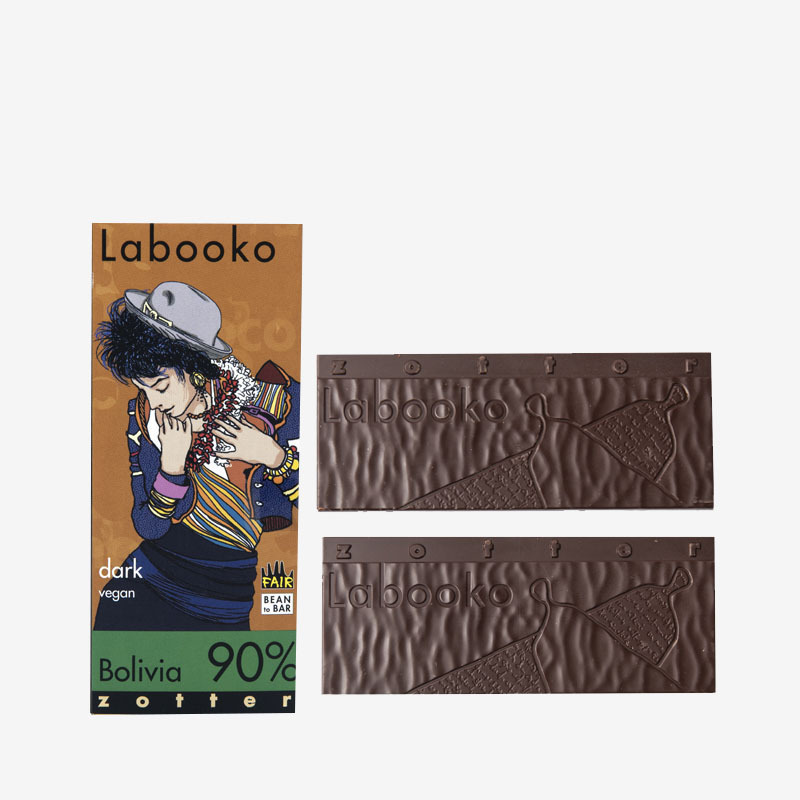 Zotter90%玻利维亚双片系列黑巧克力70g