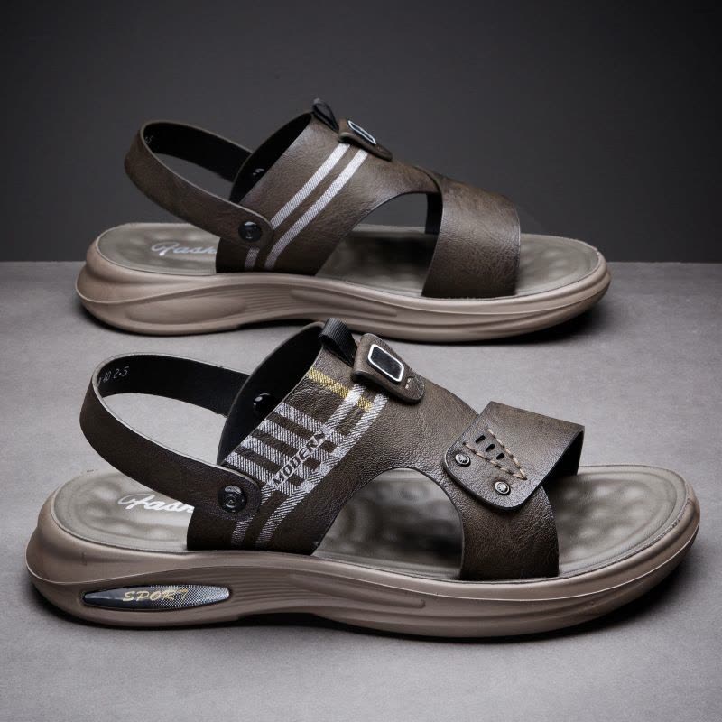 厂家批发夏季新款男士凉鞋休闲户外两用韩版潮流防滑拖鞋图片