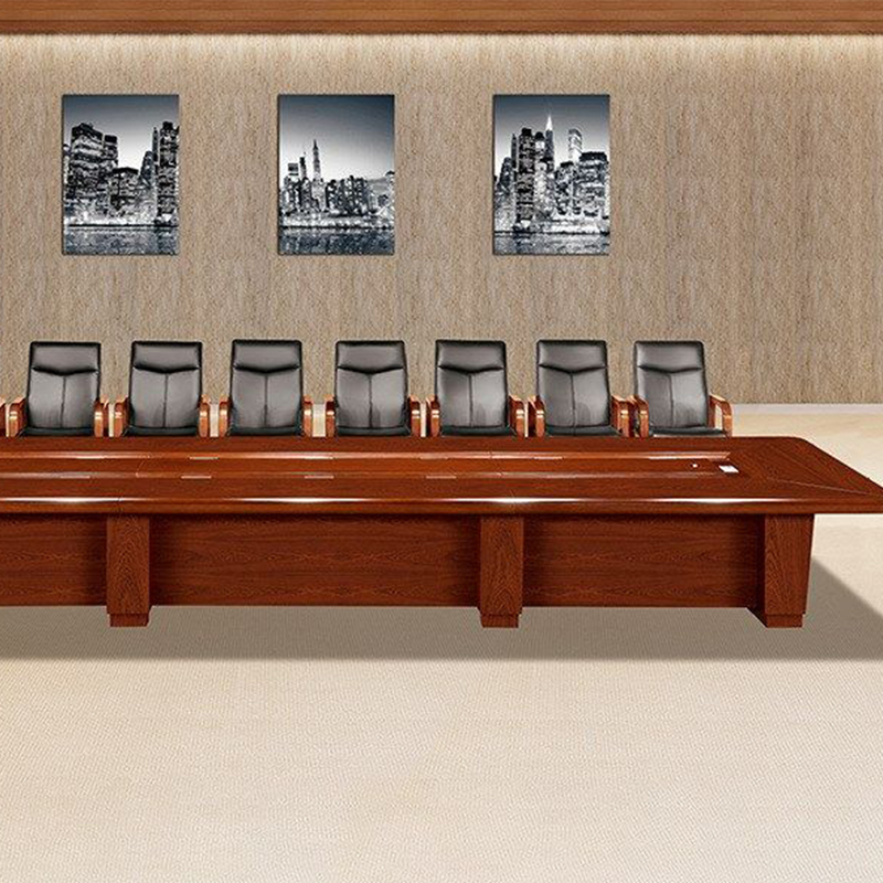 大央会议桌H-82C45 4500W*1800D*760H 办公家具会议桌长方形大型长桌简约现代会议室洽谈桌高清大图