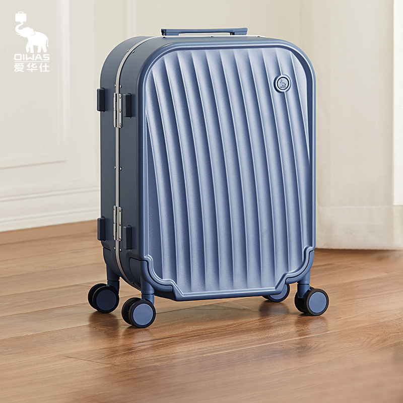 爱华仕超窄铝框拉杆箱时尚行李箱男女登机箱20寸密码箱坚固抗压 6666