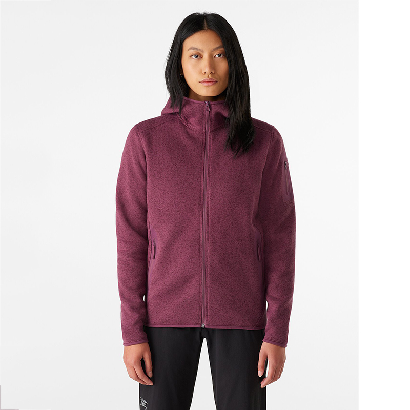 arcteryx女士抓绒软壳衣covert系列柔软舒适商务休闲连帽女士抓绒衣