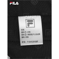 FILA 斐乐背包 时尚休闲翻盖双肩包多口袋书包 正黑色-BK XS