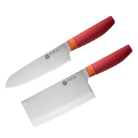 双立人刀具套装2件套菜刀水果刀石榴红54350-002-722