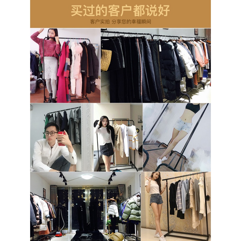 汐岩衣帽架落地卧室挂衣架宿舍家用单杆立式放衣服的架子简约现代高清大图