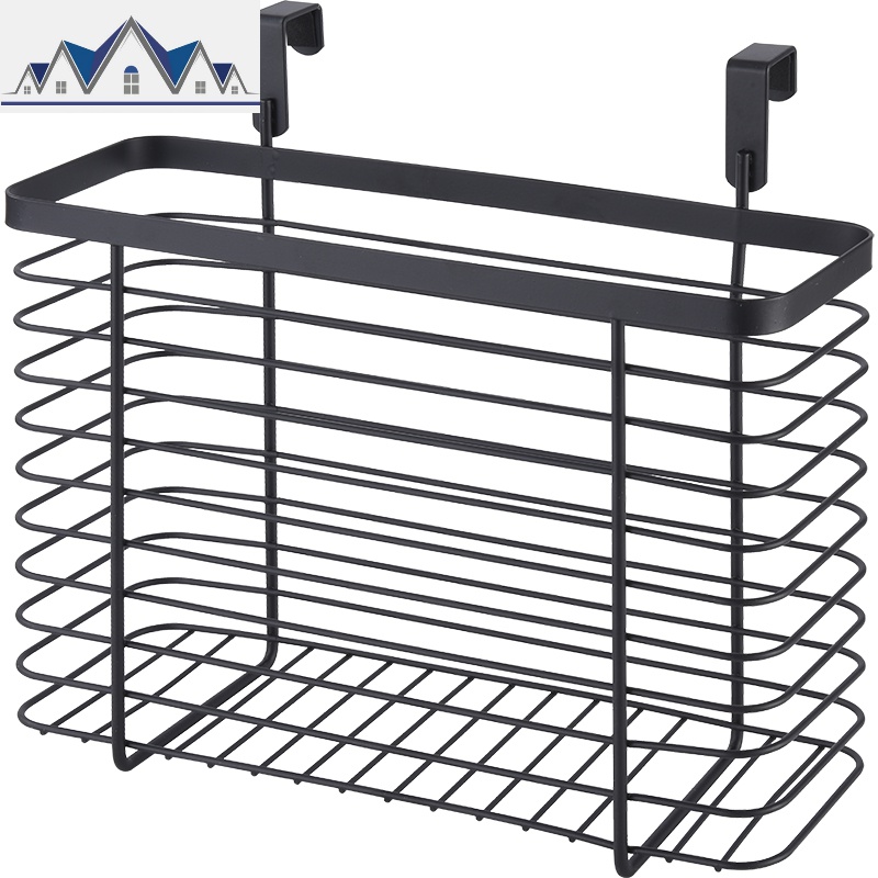 橱柜背挂篮厨房铁艺多功能收纳篮免打孔浴室挂架厨房调料储物篮_303高清大图