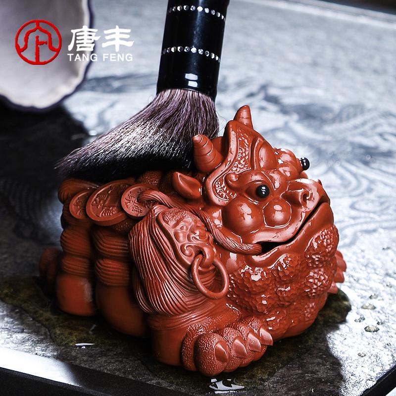 家柏饰(CORATED)紫砂茶宠金蟾茶玩家用茶台摆件可养个性茶具配件茶道190247Z高清大图