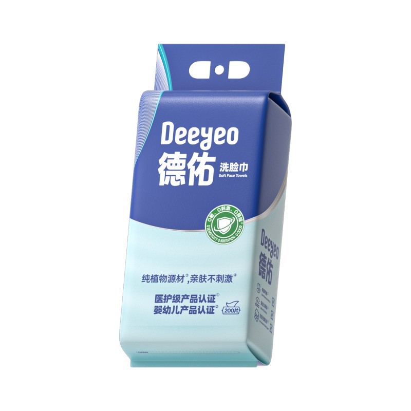 德佑新升级悬挂式洗脸巾200片*1包高清大图