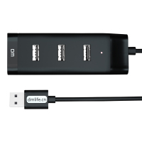 DM USB分线器 CHB006系列 2.0高速一拖四多接口 1.2米 笔记本台式电脑4口集线器HUB转换器延长线