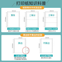 天章 (TANGO)四联二等分可撕边针式电脑打印纸 1000页241-4-1/2S 彩色(白红蓝黄)可定制