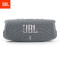 JBL CHARGE5 音乐冲击波五代 便携式蓝牙音箱+低音炮 户外防水防尘音箱桌面音响 增强版赛道扬声器 灰色