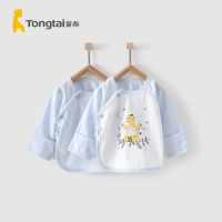 童泰(TONGTAI)四季款0-3月新生婴儿男女宝宝衣服纯棉家居服上装半背衣两件装儿童家居服上装