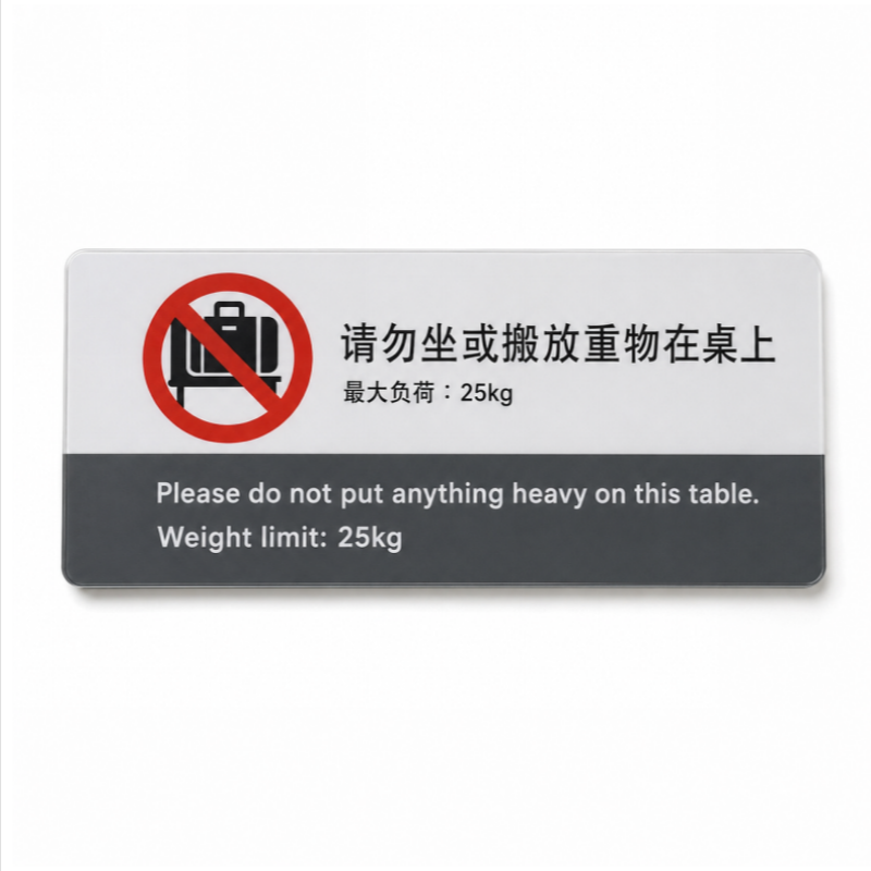 哈志友 标识提示贴 PVC材质 10*4cm