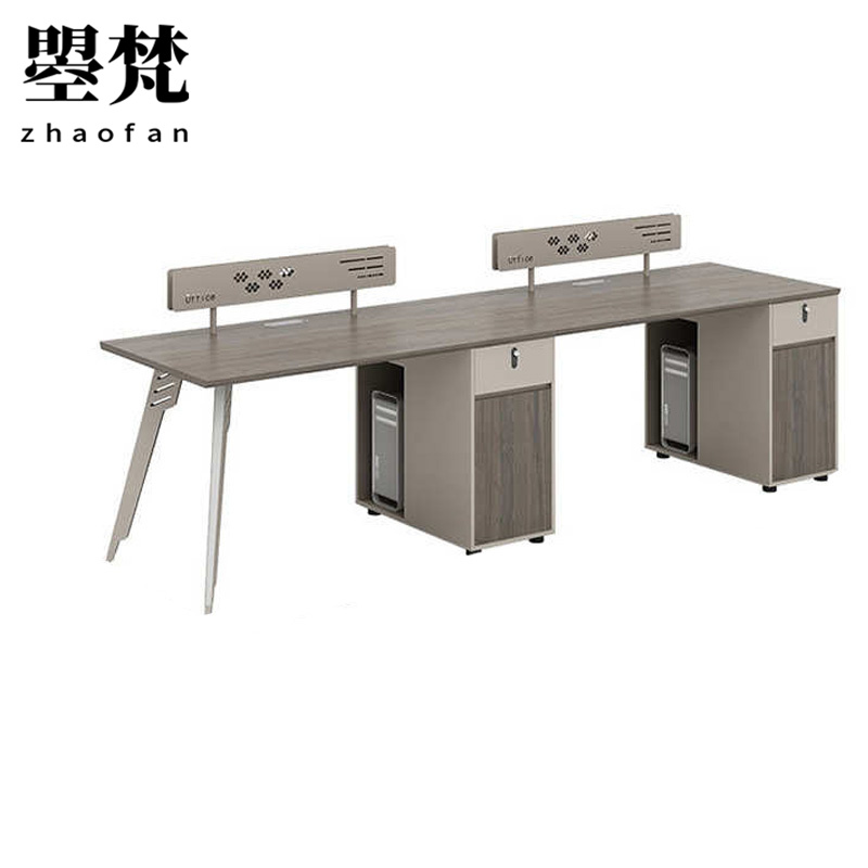 曌梵办公桌双人位2.4米张高清大图