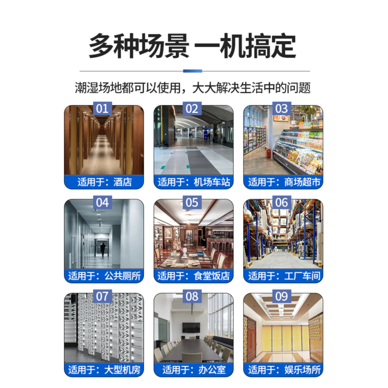 小狗(PUPPY) 吹地机 地面吹干机商用大功率吹风机家用卫生间厕所地面强力除湿高清大图