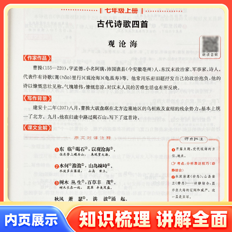 文言文完全解读 初中通用 [正版]一本初中文言文完全解读全一册古文翻译解释解析资料准备古诗文诗词详解译注及赏析语文课内外