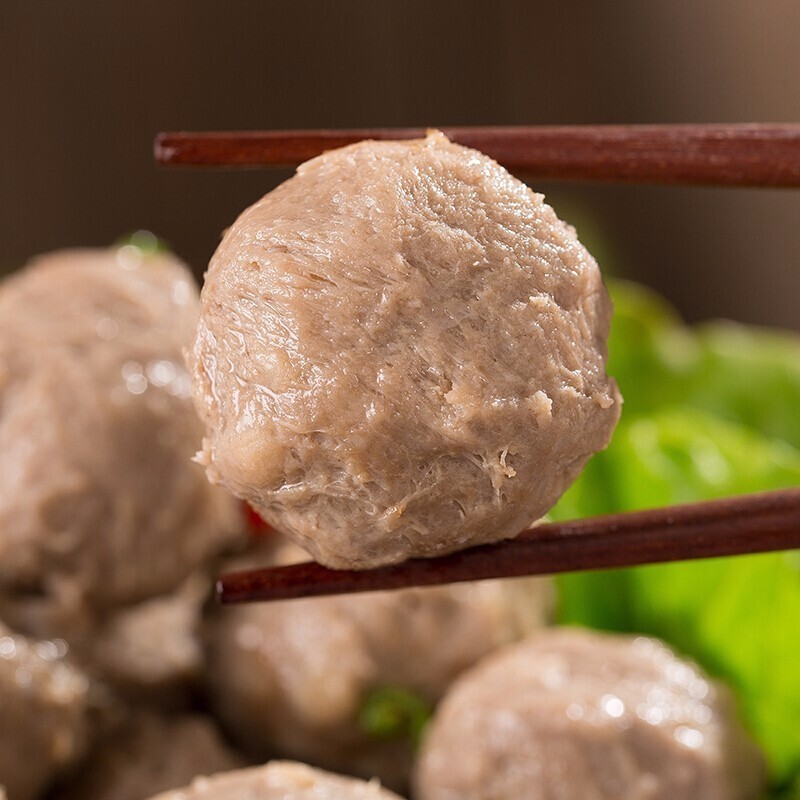 好拾味 火锅食材潮汕牛肉丸250g 生鲜涮火锅烧烤煮汤麻辣烫串串汤料关东煮高清大图
