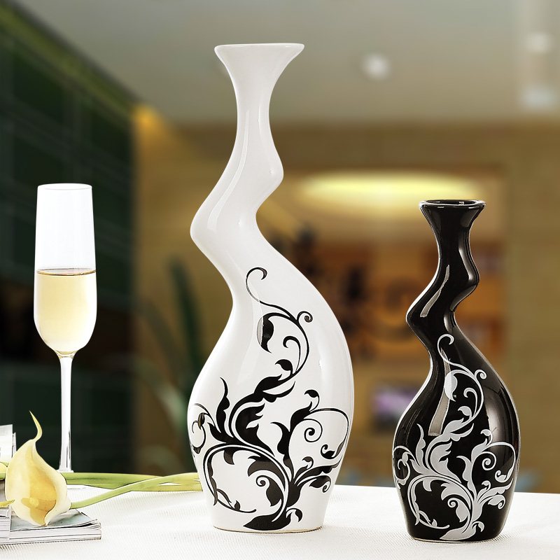 花瓶陶瓷工艺品摆设现代简约家居创意装饰品电视酒柜摆件-牛腿大白
