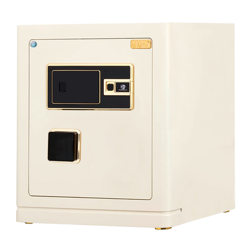 甬康达保险柜 汇福系列 FDG-A10/D-45ZW-MB 家用指纹保险箱 办公全钢智能防盗保管箱米白色指纹密码保险柜高清大图