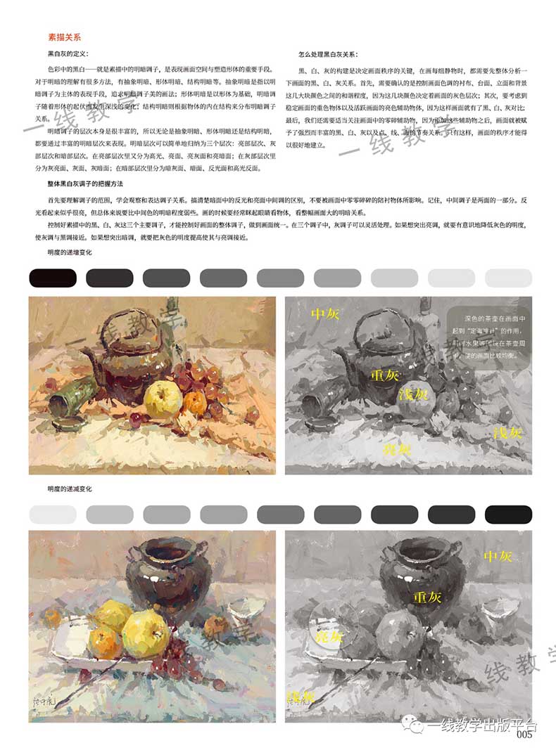 [正版]2021方向色彩静物2 一线教学王华平水粉静物画基础局部单个组合色稿色调练习照片对画写生技法临摹范本校联考国美高清大图