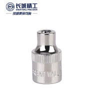长城精工10mm公制花型套筒中飞棘轮扳手花形套筒头工具E20 528120。