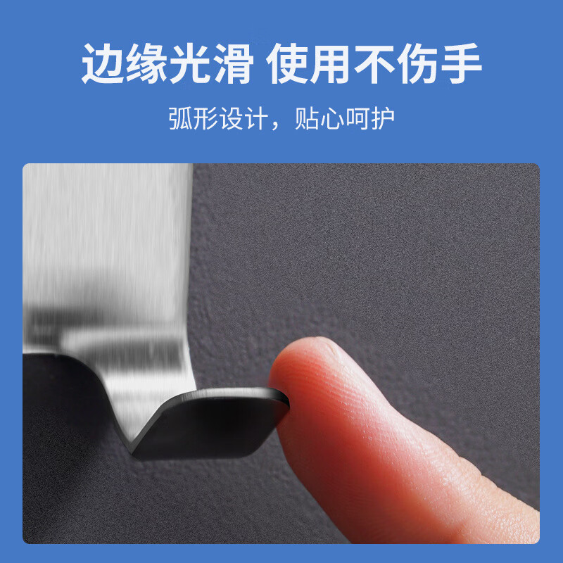 谋福 不锈钢剃须刀架 免打孔置物架多功能浴室壁挂插头 剃须刀架-黑色(配背贴)高清大图