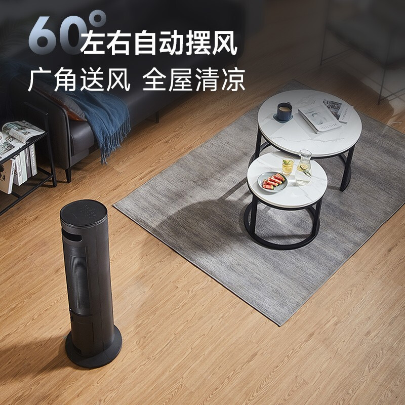 美的(Midea)空调扇家用冷风扇负离子净化加湿冷风机WiFI智能遥控制冷水冷塔扇AAF10MRB 黑色高清大图