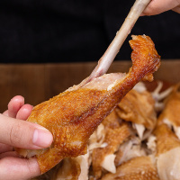 [正宗德州扒鸡]山东特产中式熟食袋装烧鸡礼品五香脱骨童子鸡500g