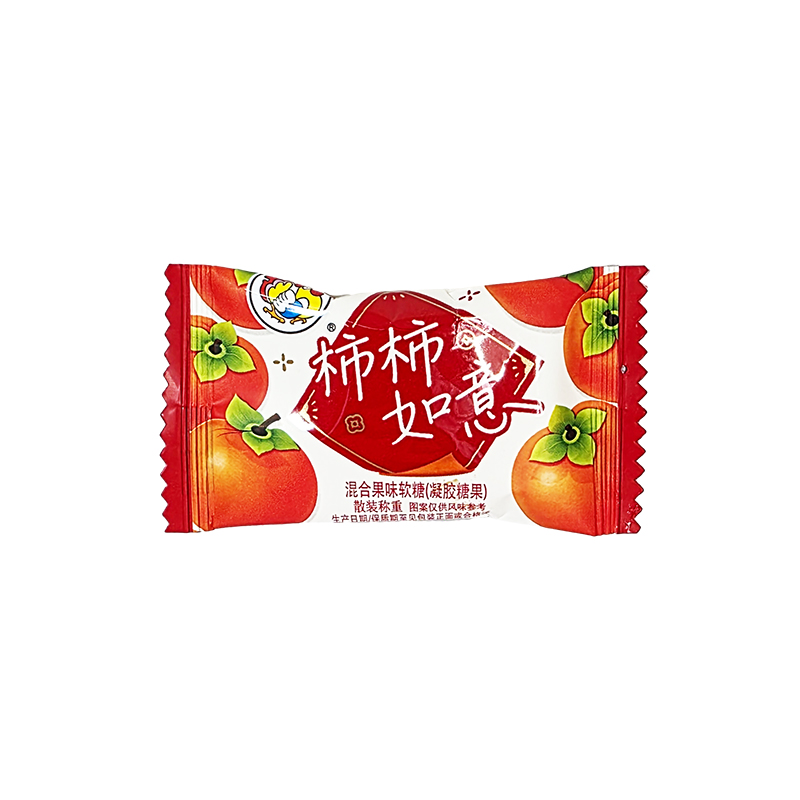 喔喔混合果味软糖散装500g柿柿如意婚庆结婚喜糖零食品高清大图