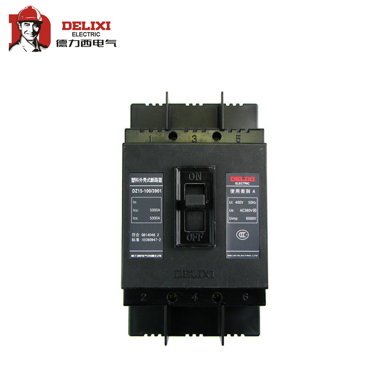 德力西 塑壳断路器 空气开关 DZ15-100/3901 63A DZ15100633
