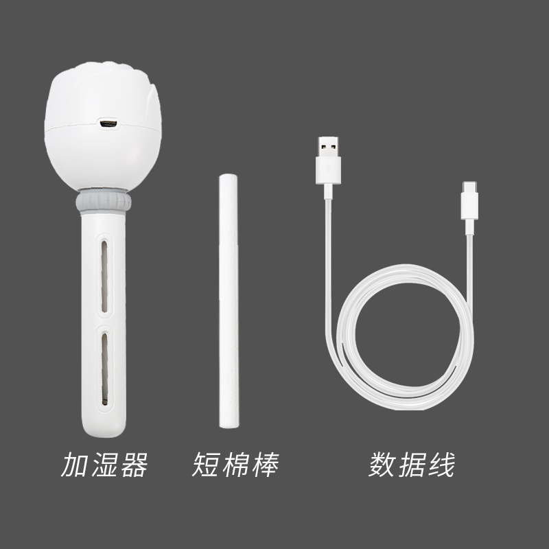 小型加湿器家用卧室空调房usb充电便携式学生迷你静音车载喷雾器|[插电款/简装版/加湿器]
