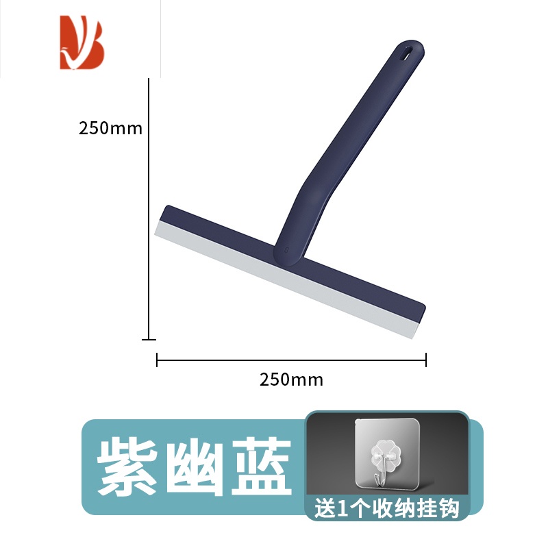 三维工匠玻璃刮家用擦窗器刮水板洗厨房工具台面刷子桌面手持双面清洁神器 紫幽蓝短款EYV59S