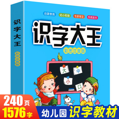 儿童认字书幼儿园看图识字卡片1442字注音绘本2-3-4-6岁宝宝早教 [识字大王]