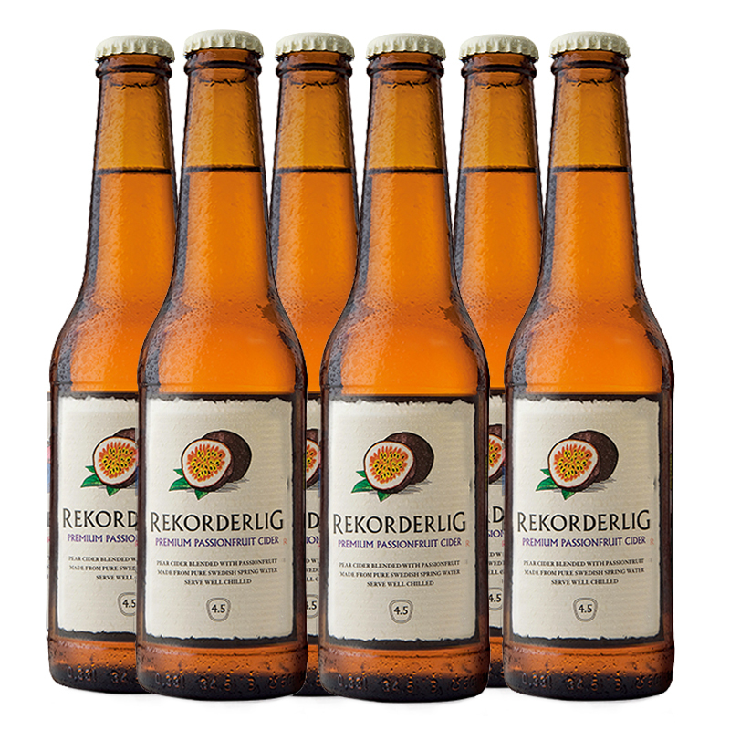 瑞典果酒西打女士Cider苹果洋酒网红鸡尾酒330mlx6瓶 6支百香果味