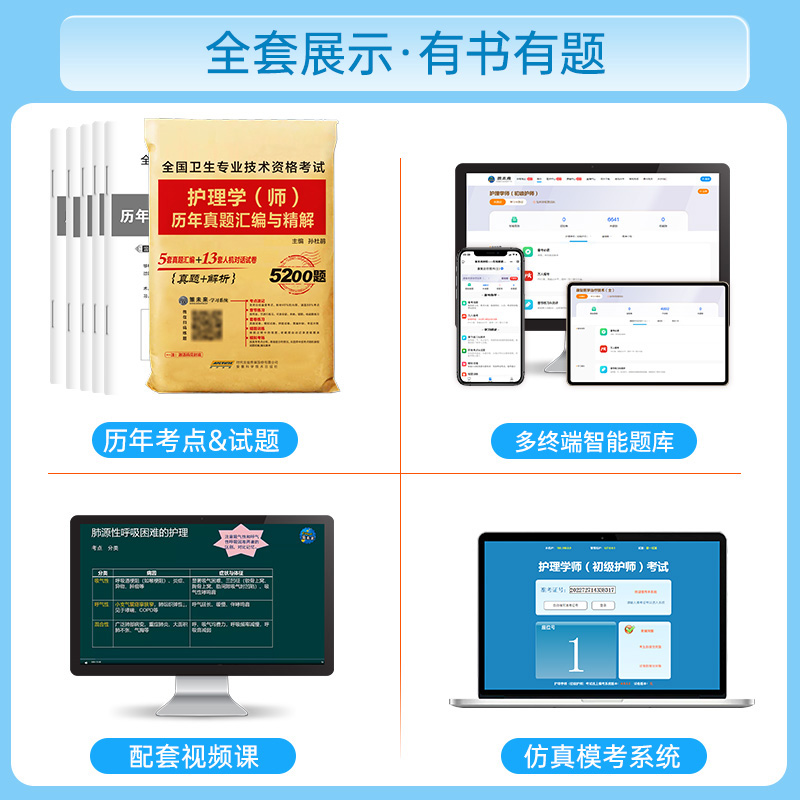 [正版]含视频课程策未来2025年初级护师资格考试用书历年真题试卷及详解护理学师初级可搭人卫版护师轻松过随身记习题集护高清大图