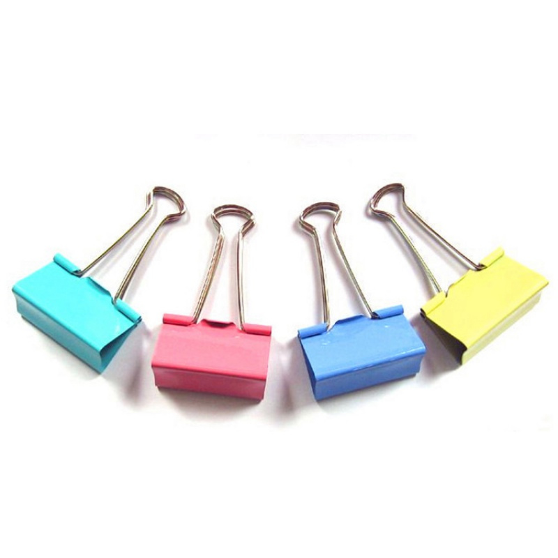 彩色32mm(24个) 彩色长尾夹票夹文件夹燕尾夹大中小号文件票夹