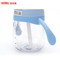 膳魔師(THERMOS)塑料杯BBSC-243儿童夏季水杯吸管杯270ml膳魔师可爱兔子造型杯户外便携肩带PA材质通用