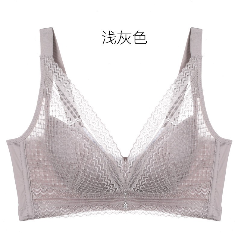 性感内衣女士无钢圈款大胸显小文胸拢收副乳上托胸罩