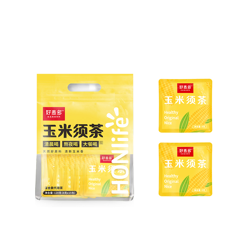 好麦多 玉米须茶 120克(8克x15包)*2袋高清大图