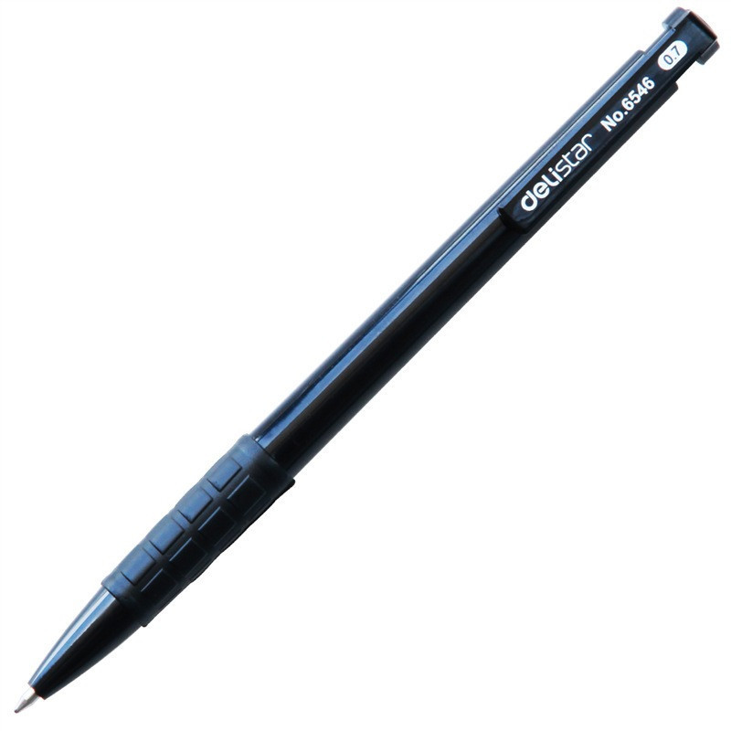 得力(deli)6546圆珠笔蓝色0.7mm(单位:支)写字笔原子笔油笔按动笔