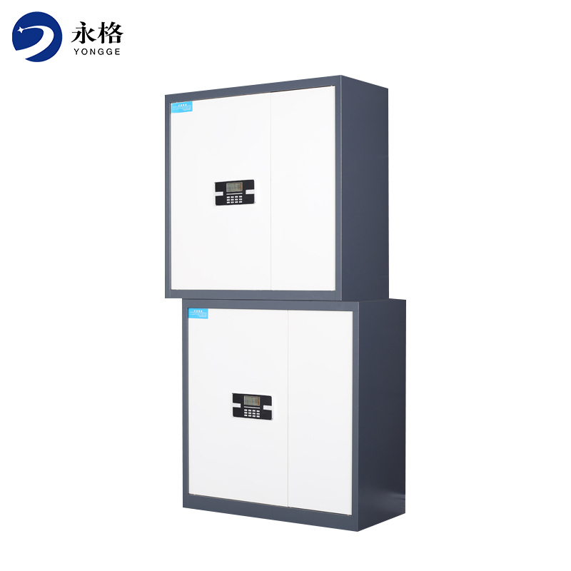 永格保密柜文件柜档案柜储物柜保险柜双保险密码柜指纹锁通体双节文件柜带暗抽锁具升级款