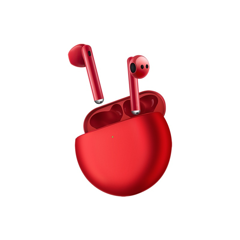 华为/HUAWEI FreeBuds 4E 有线充版 蜜语红 真无线蓝牙运动耳机 半入耳式 主动降噪舒适佩戴高解析音质