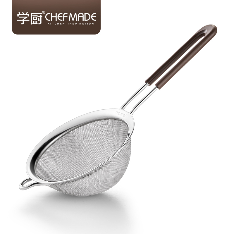 学厨 CHEFMADE 烘焙工具 蛋糕模具厨房工具 面粉筛子 糖粉过滤网筛网细孔16cm30目 WK9245