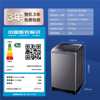 海尔(Haier)10公斤 大容量 直驱变频 全自动 波轮洗衣机 晶彩触屏 玻璃盖 双动力系列 XQS100-BZ556